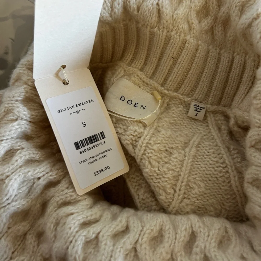 NWT Doen Gillian Sweater Ivory
